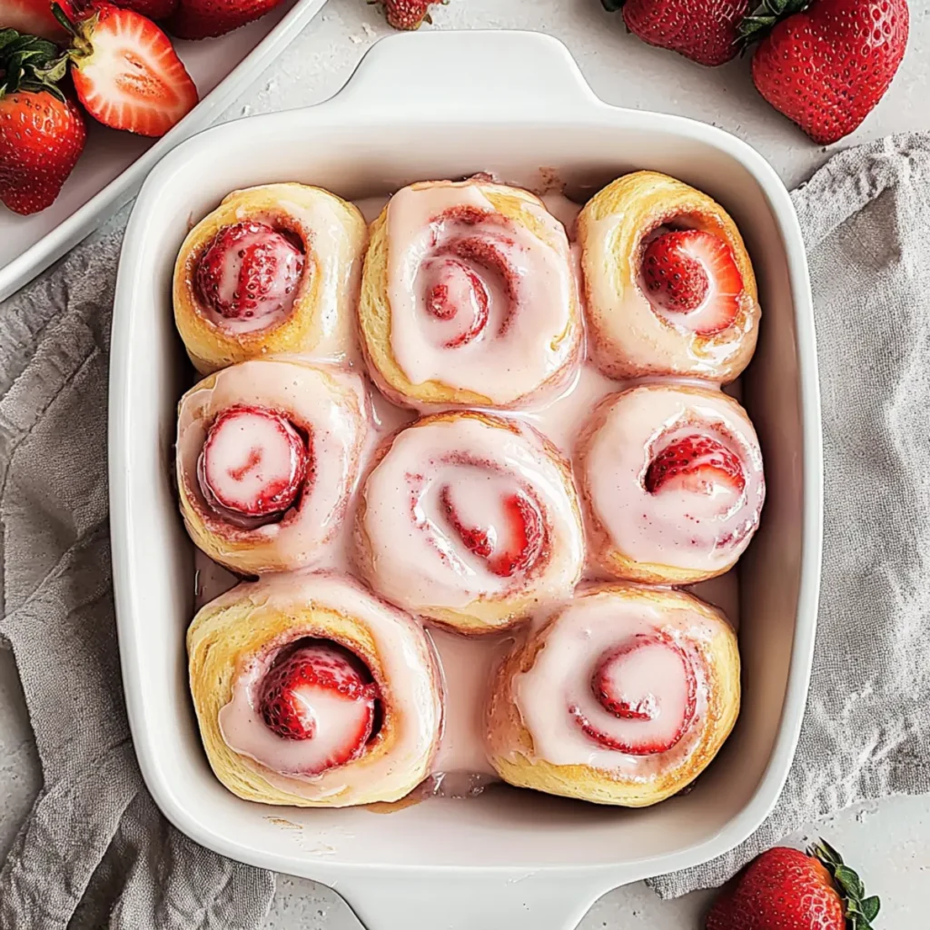 Strawberry Cinnamon Rolls