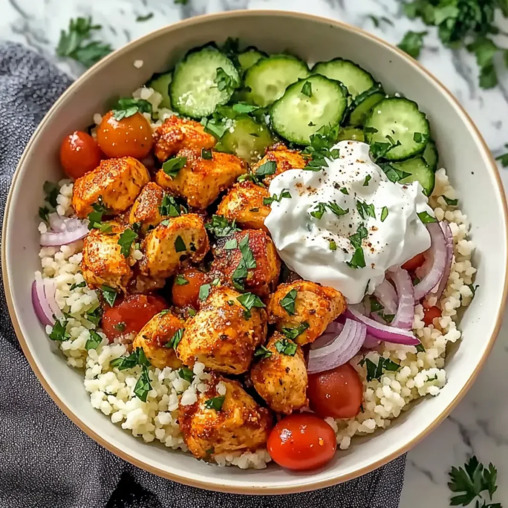Mediterranean Chicken Couscous Bowl