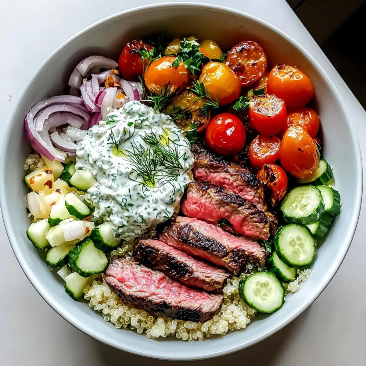 Mediterranean Steak Bowl Recipe
