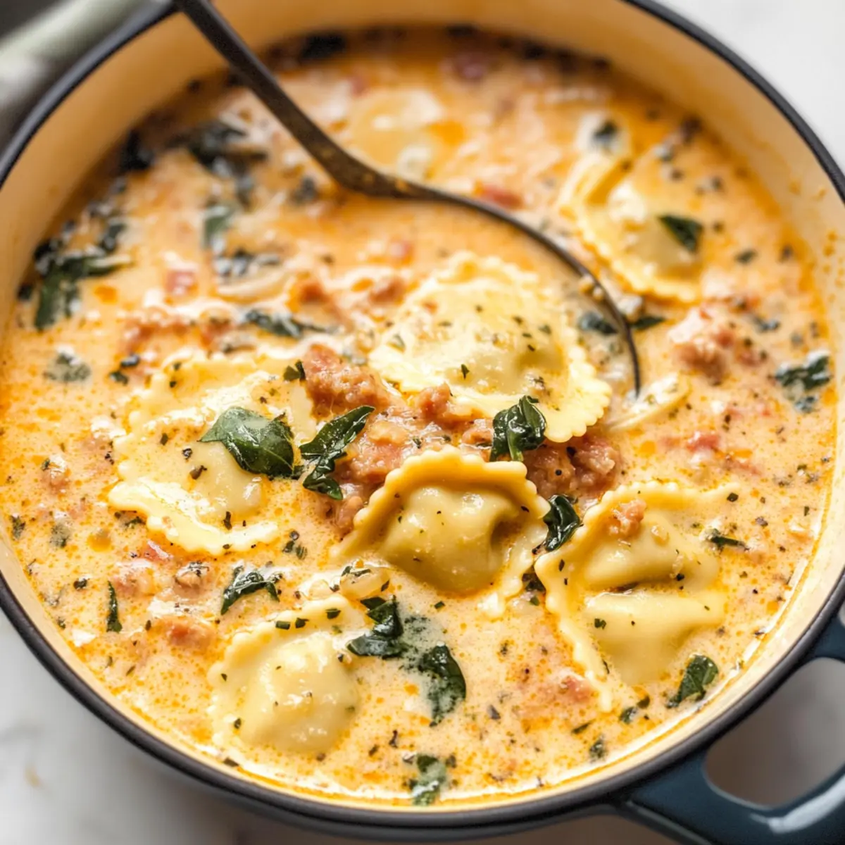 Creamy Ravioli Soup