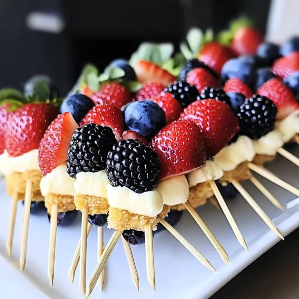 Berry Cheesecake Dessert Kabobs