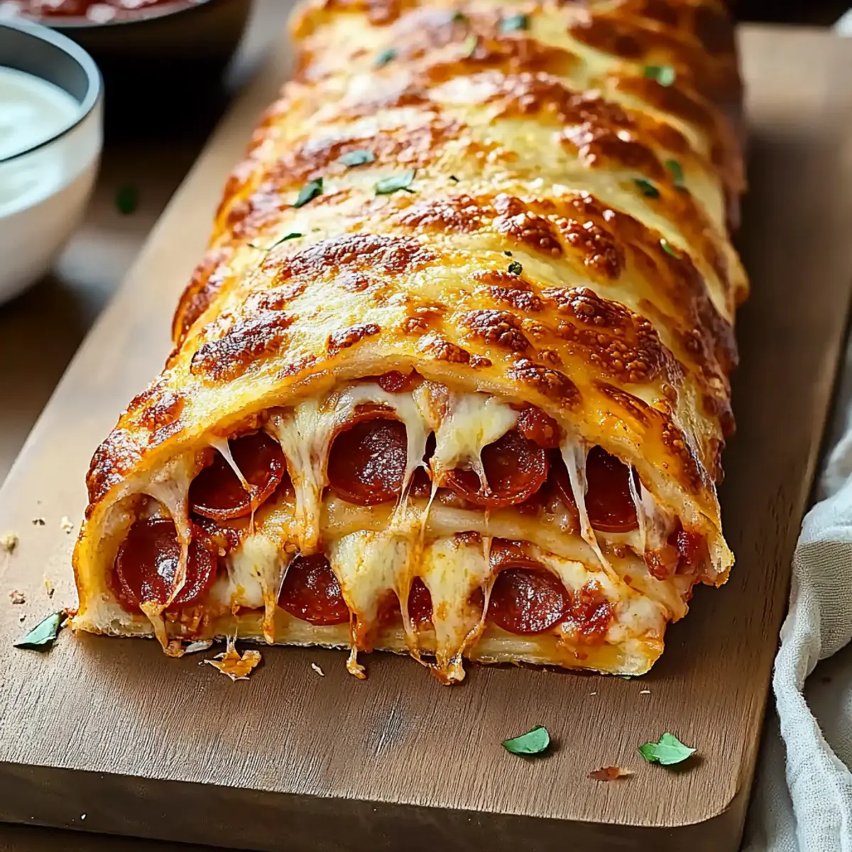 Cheesy Pepperoni Stromboli