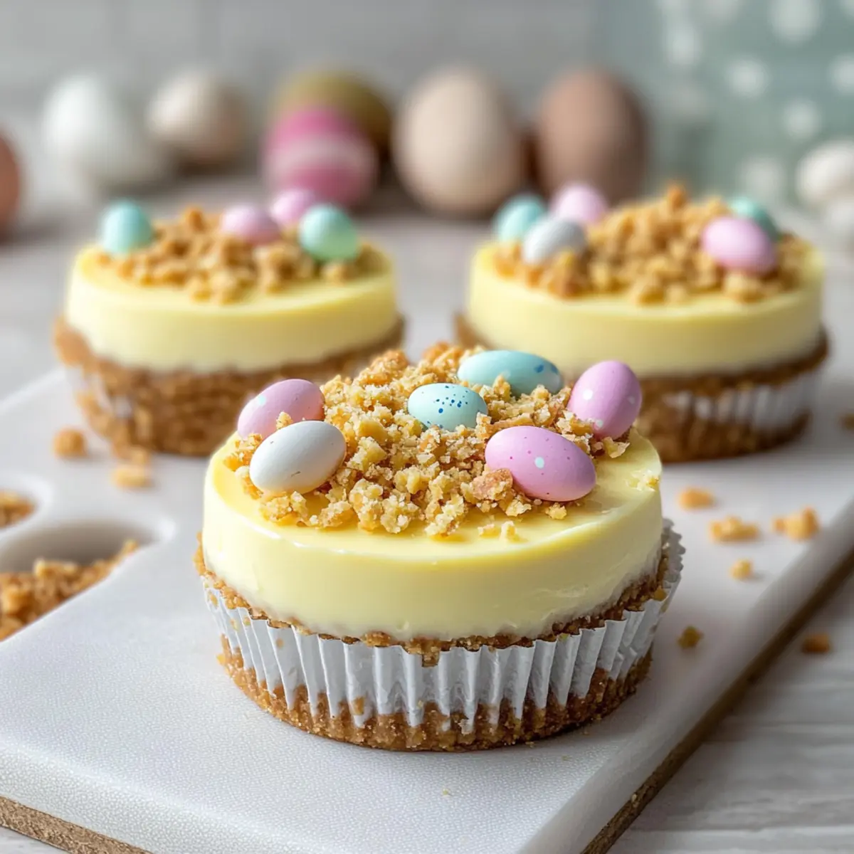 No Bake Mini Egg Cheesecake - Irresistible Easter Delight