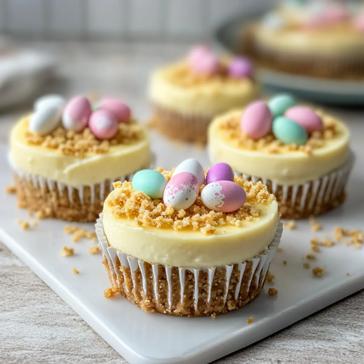 No Bake Mini Egg Cheesecake - Irresistible Easter Delight