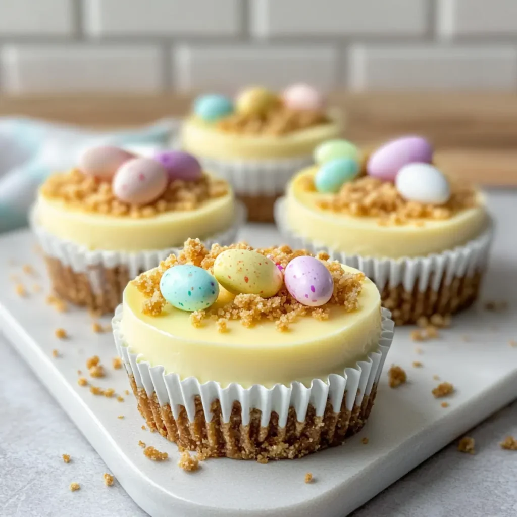 No Bake Mini Egg Cheesecake - Irresistible Easter Delight