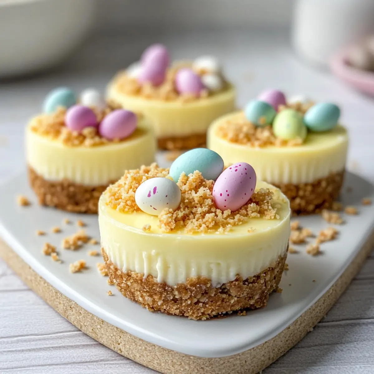 No Bake Mini Egg Cheesecake - Irresistible Easter Delight