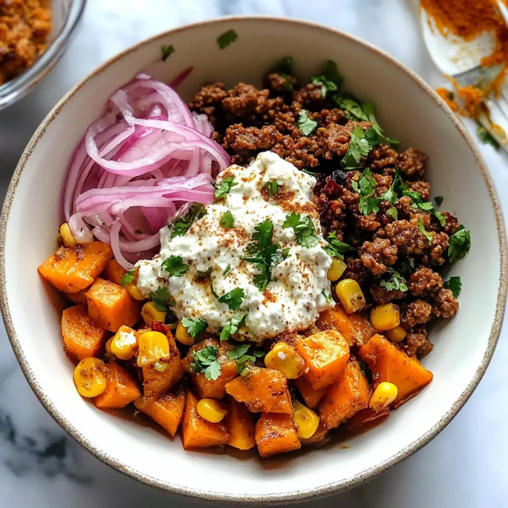 Street Corn Beef Potato Bowls