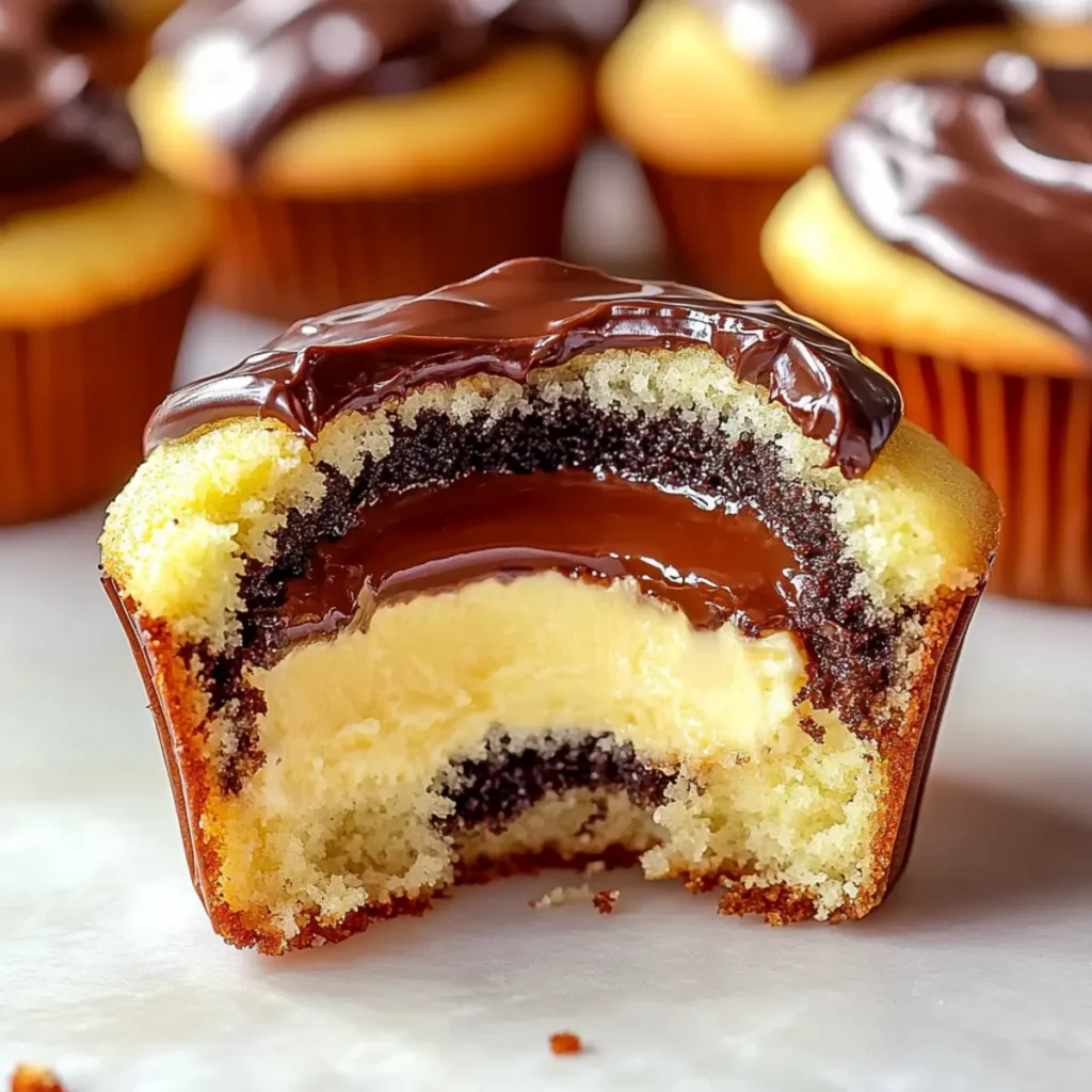 Boston Cream Pie Cupcakes