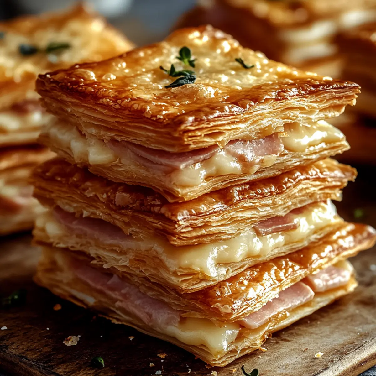 Crispy Ham & Cheese Puff Pastry