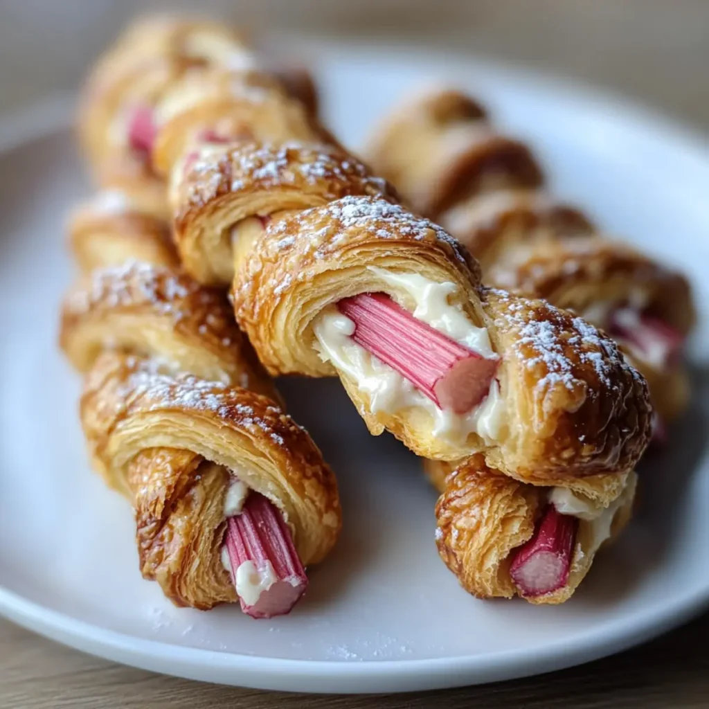 Rhubarb Cream Cheese Danish Twists