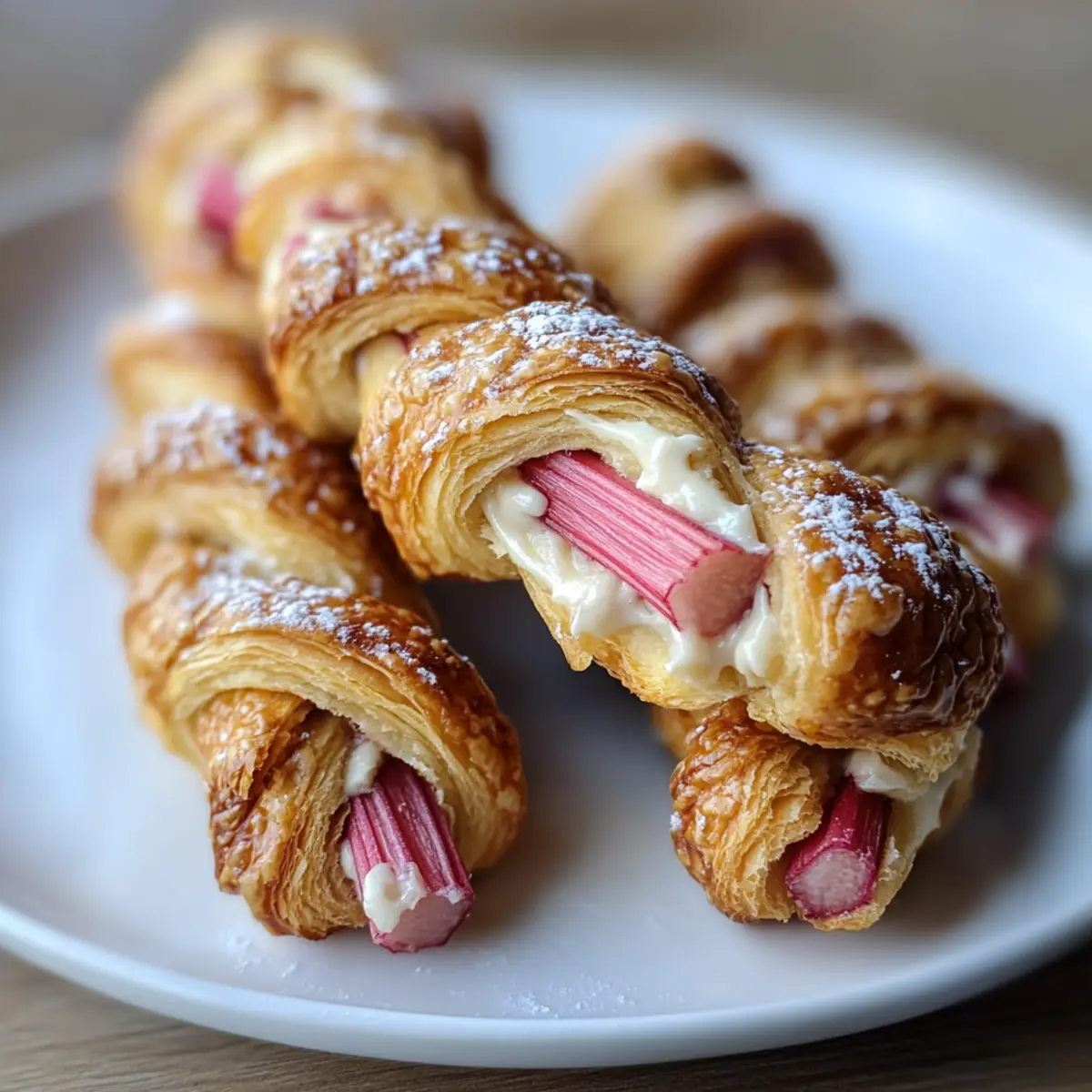 Rhubarb Cream Cheese Danish Twists