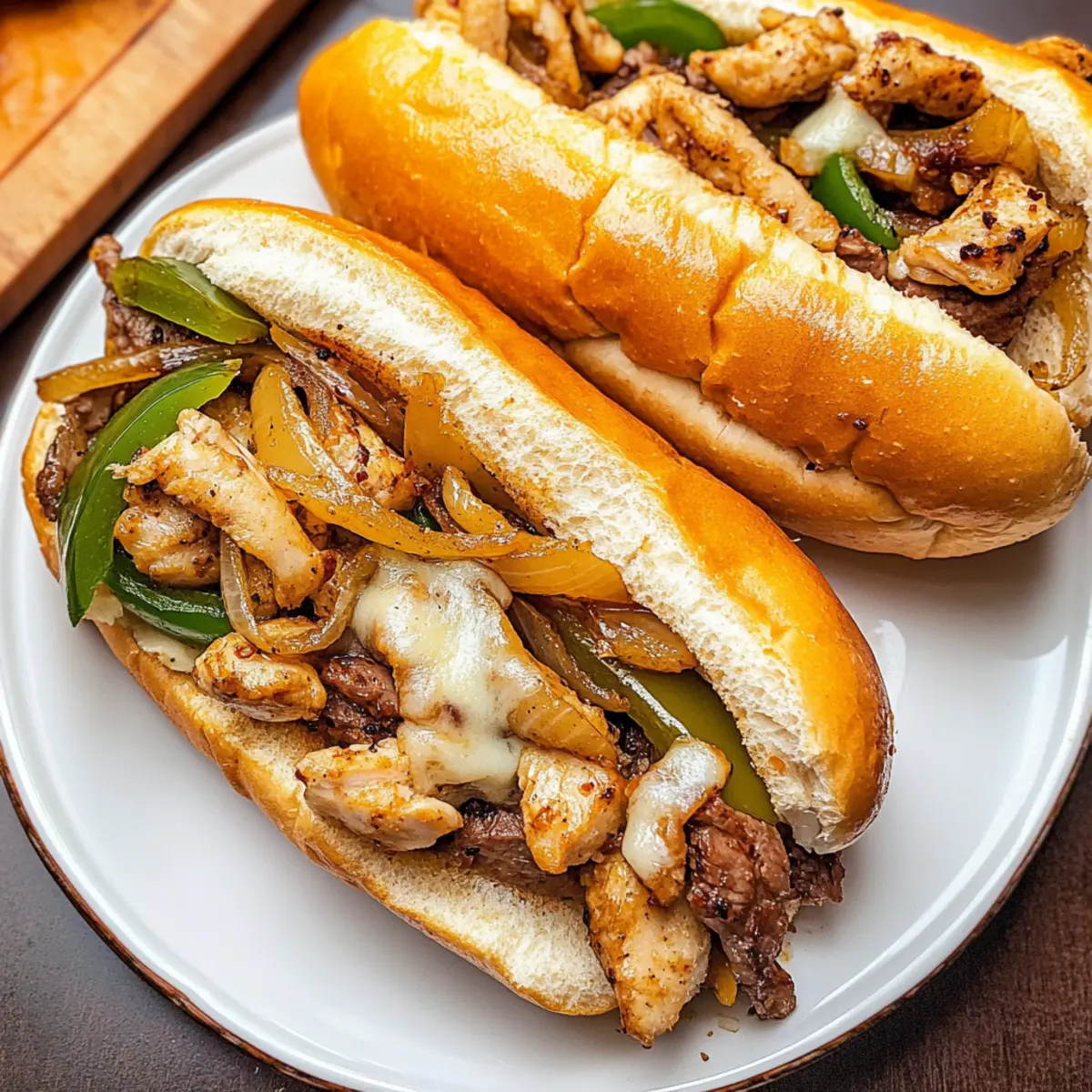 Chicken Cheese Steak Sandwiches