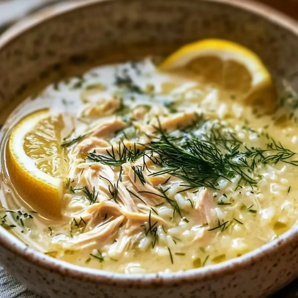 Mediterranean Lemon Chicken Soup