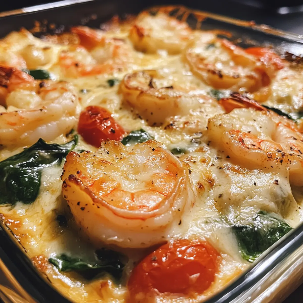 Low-Carb Shrimp Tuscan Bake