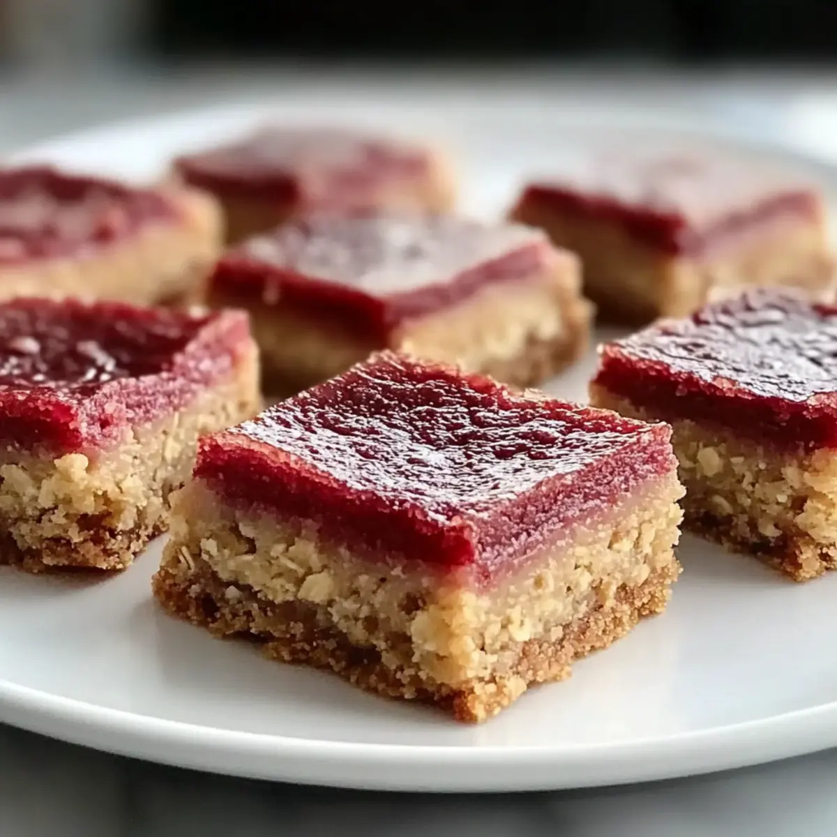 No Bake Rhubarb Cheesecake Squares