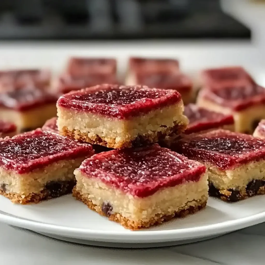 No Bake Rhubarb Cheesecake Squares