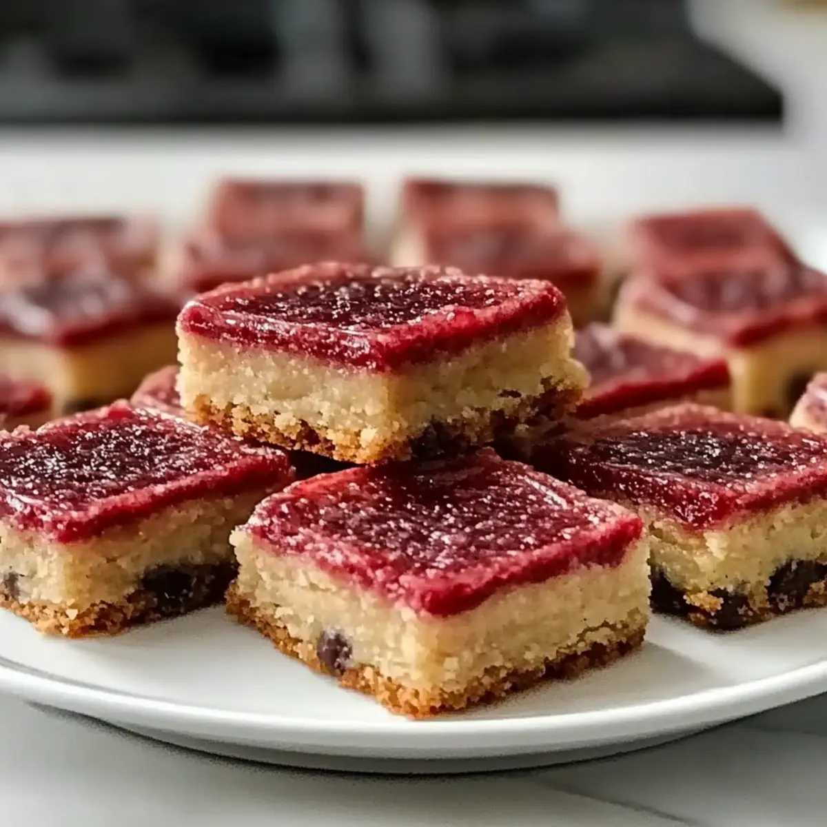 No Bake Rhubarb Cheesecake Squares