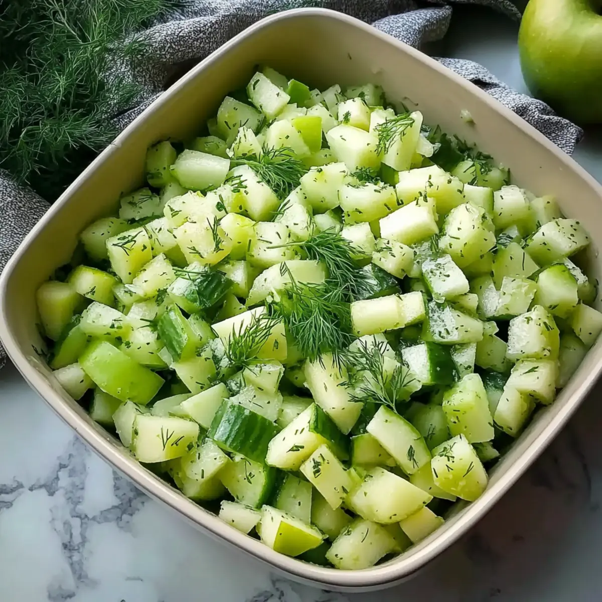 Cucumber Celery Salad with Green Apple