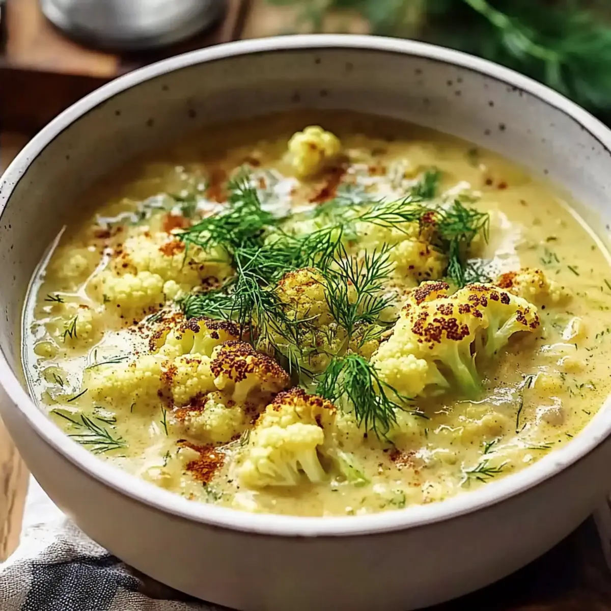 Mediterranean Cauliflower Soup
