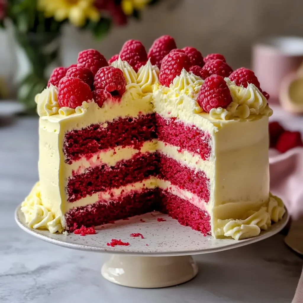 Raspberry Cake With Lemon Buttercream