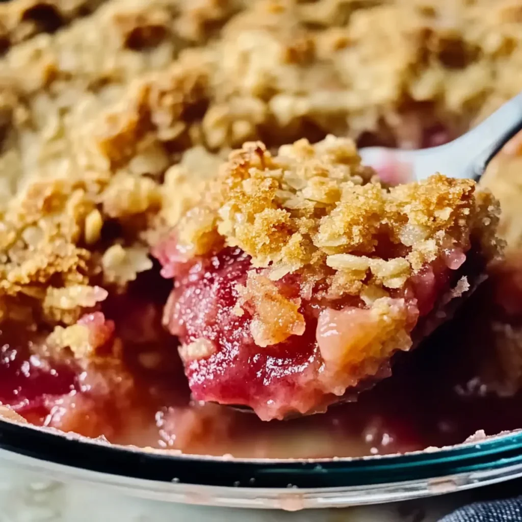 Classic Rhubarb Crisp with Frozen Rhubarb