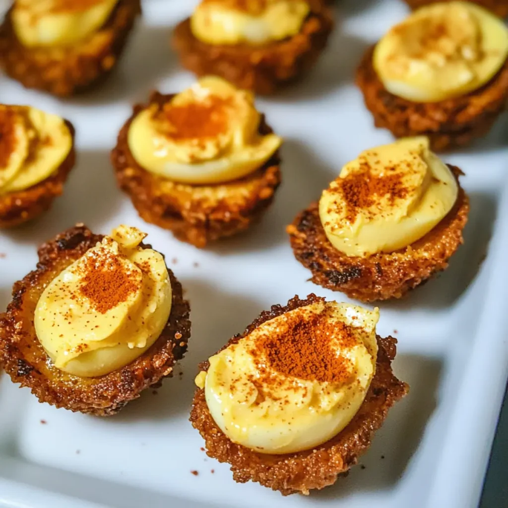Cajun Style Fried Deviled Eggs