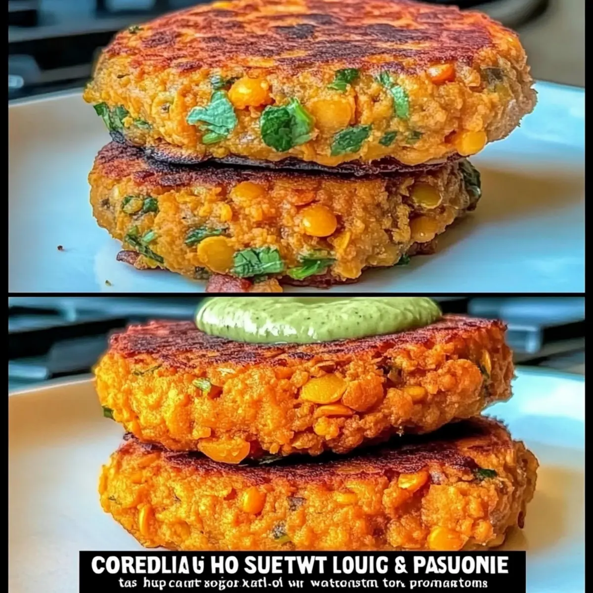 Crispy Sweet Potato and Red Lentil Patties