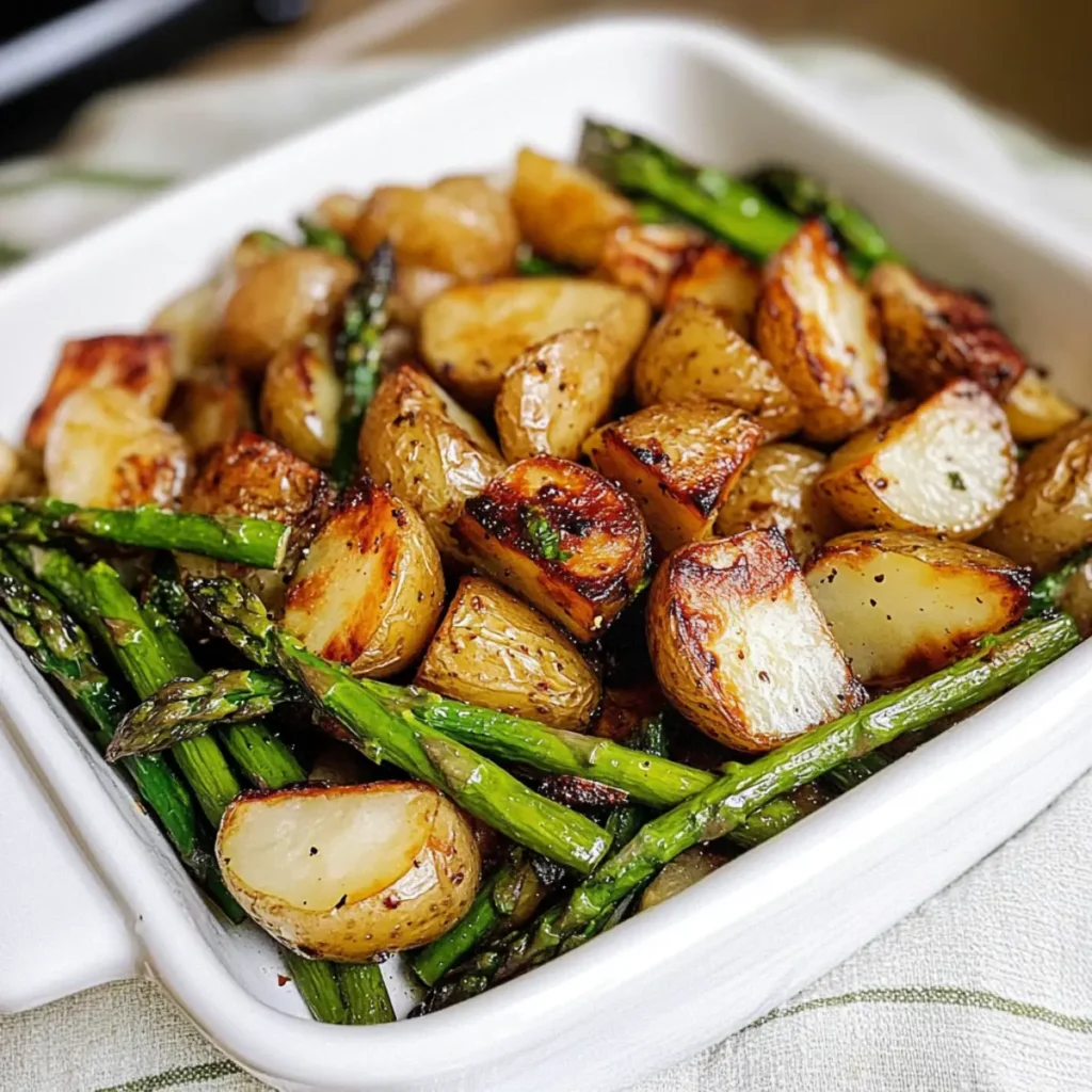 Roasted Potatoes with Asparagus