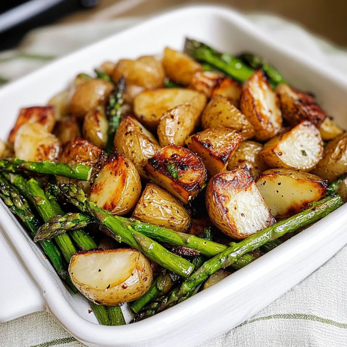 Roasted Potatoes with Asparagus