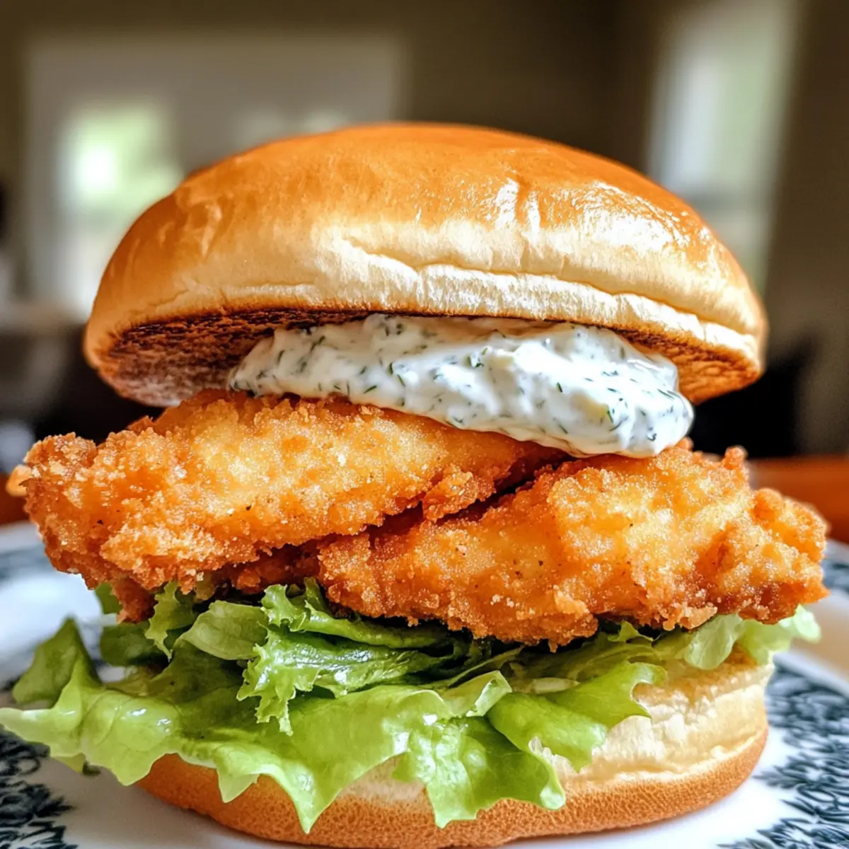Ultimate Crispy Fried Cod Sandwich: Delicious Brioche Delight